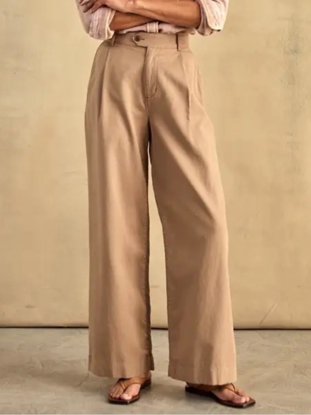 Outerknown Summerland Trouser 27 chestnut brown office tailored old money